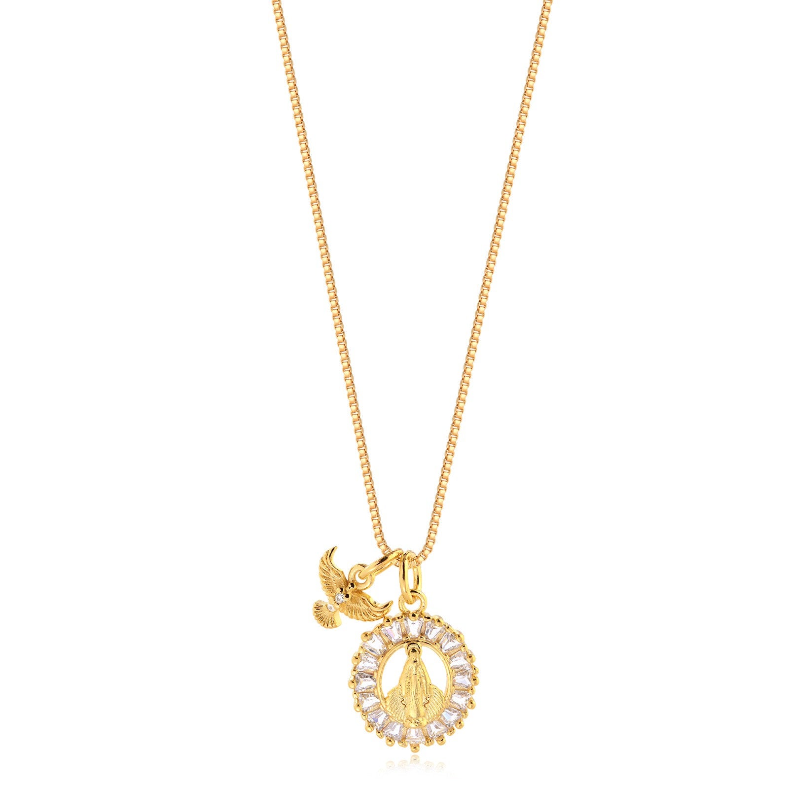 Cadena Con Dije Espiritu Santo Enchapado