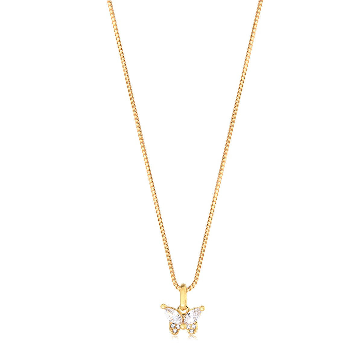 Cadena Con Dije Mariposa Enchapado