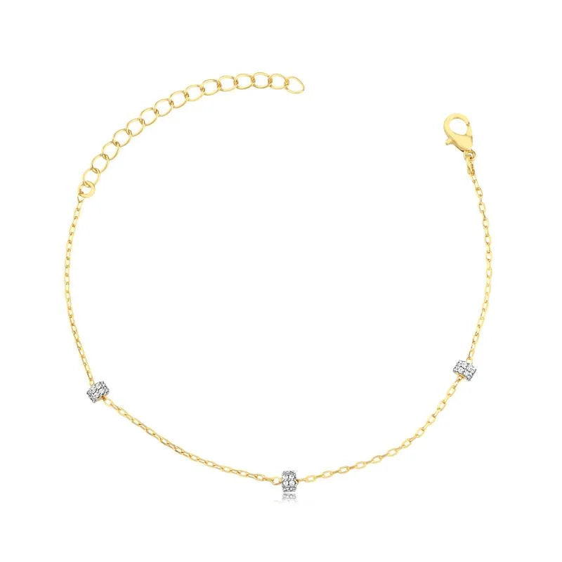 Pulsera Con Piedra Enchapado