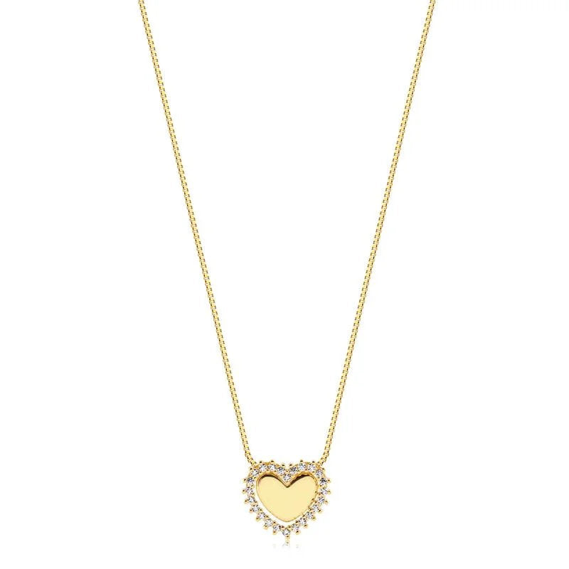 Cadena Con Dije Corazon Enchapado