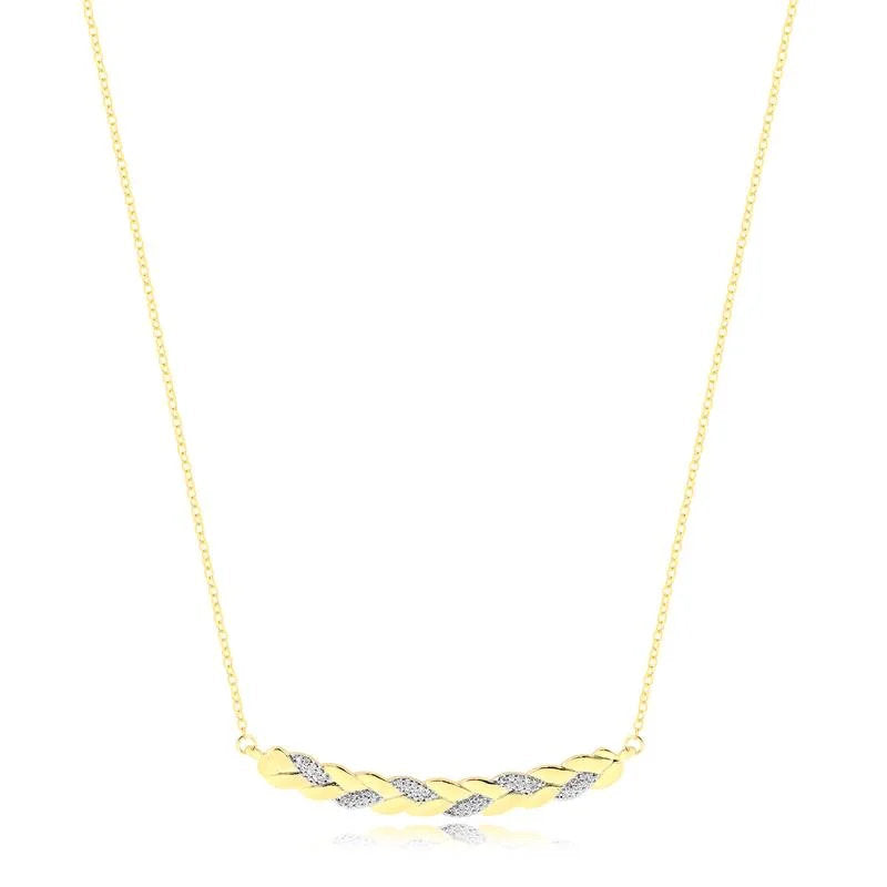 Cadena Con Dije Entrelazado Enchapado