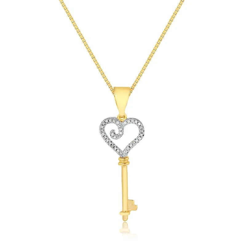 Cadena Con Dije Llave  Enchapado