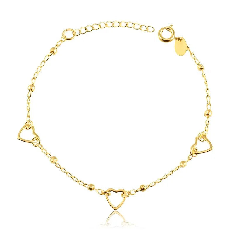 Pulsera Con Dije Corazon Enchapado
