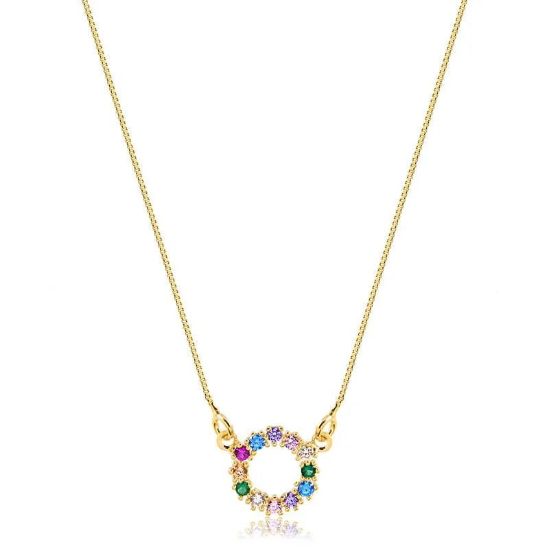 Cadena Con Dije Circulo Enchapado