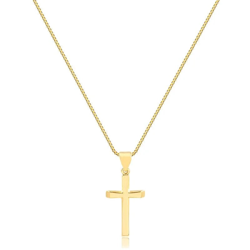 Cadena Con Dije Cruz Enchapado