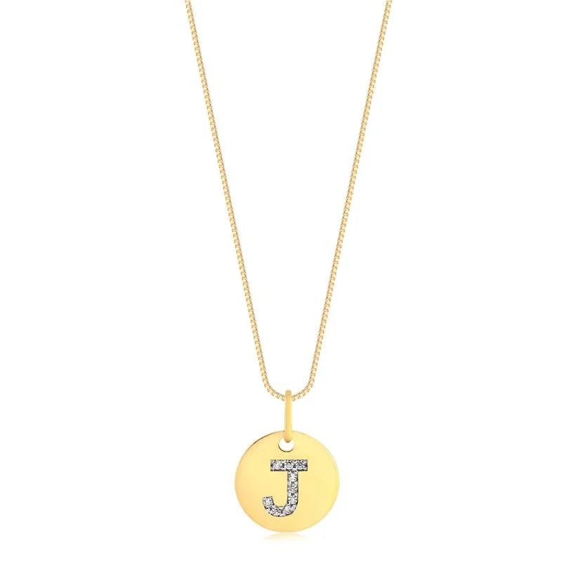 Cadena Con Dije Inicial J Enchapado