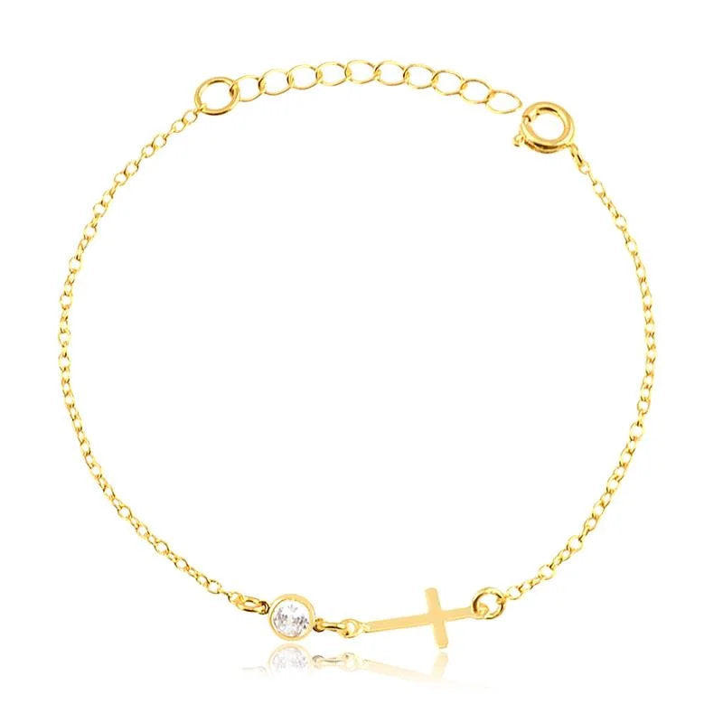 Pulsera Cruz Enchapado