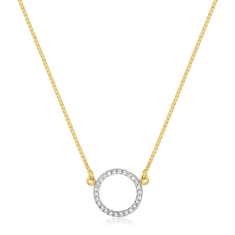 Cadena Con Dije Circulo Enchapado