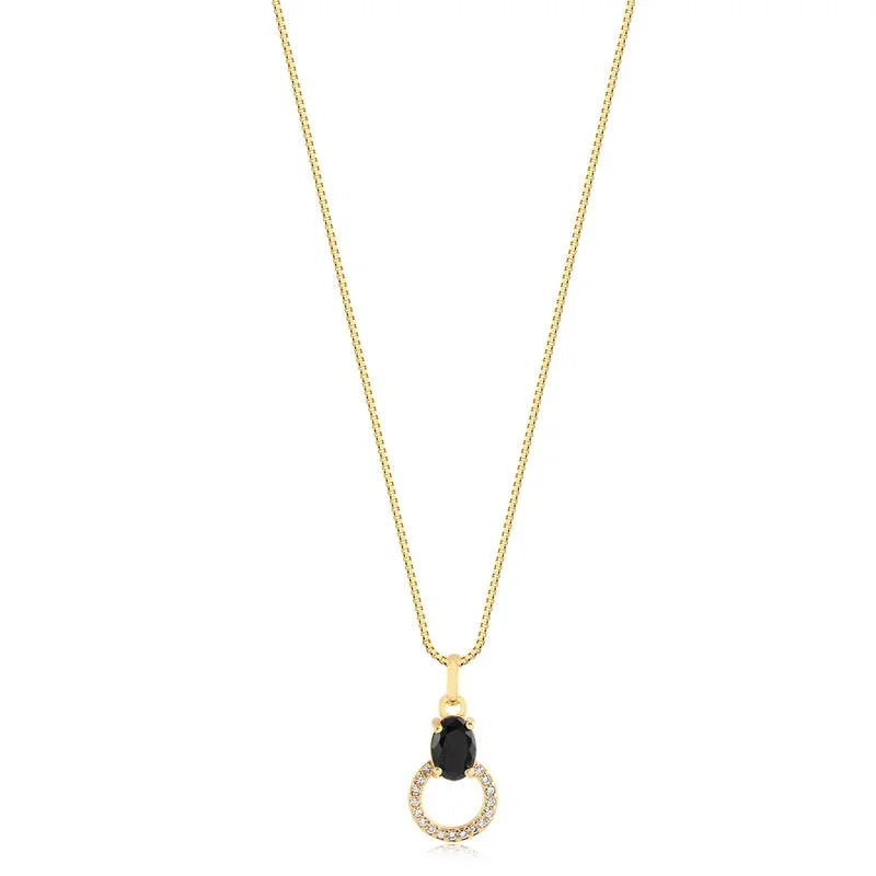 Cadena Con Dije Circulo Enchapado