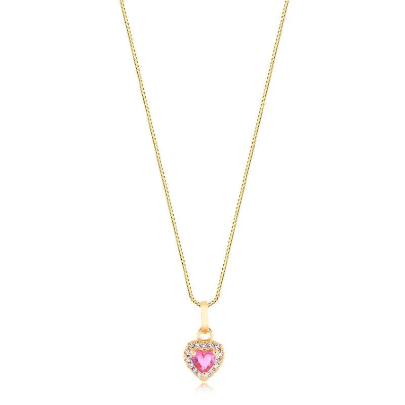 Cadena Con Dije Corazon Enchapado