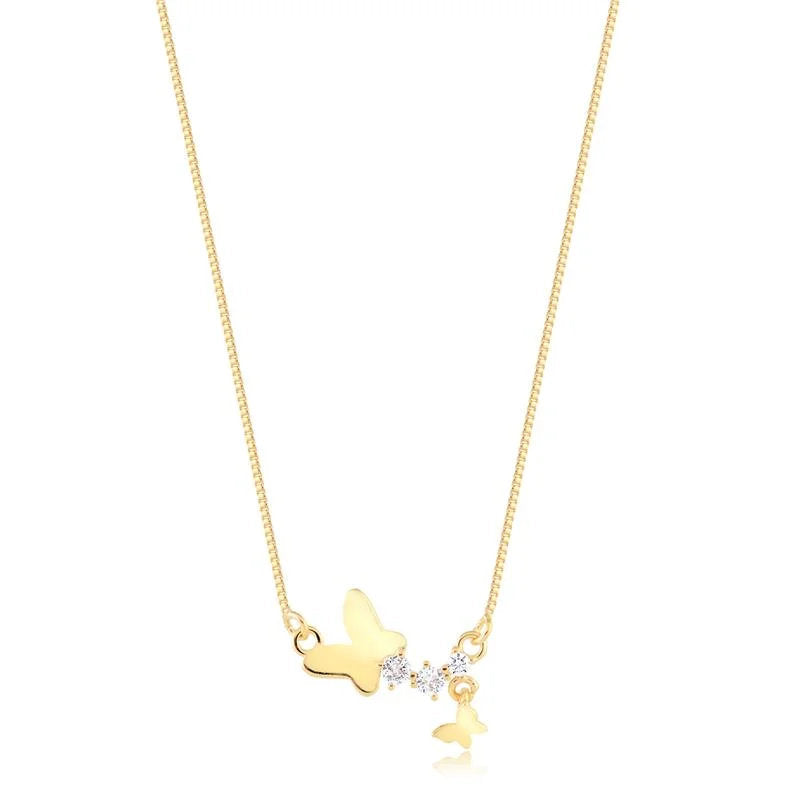 Cadena Con Dije Mariposa Enchapado