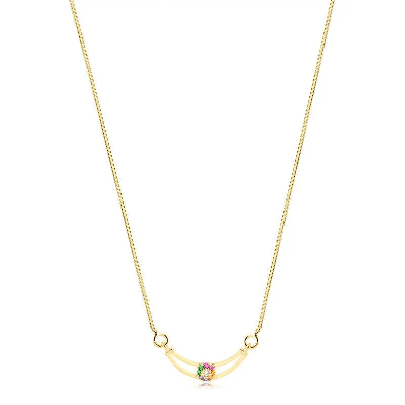 Cadena Con Dije Flor Enchapado