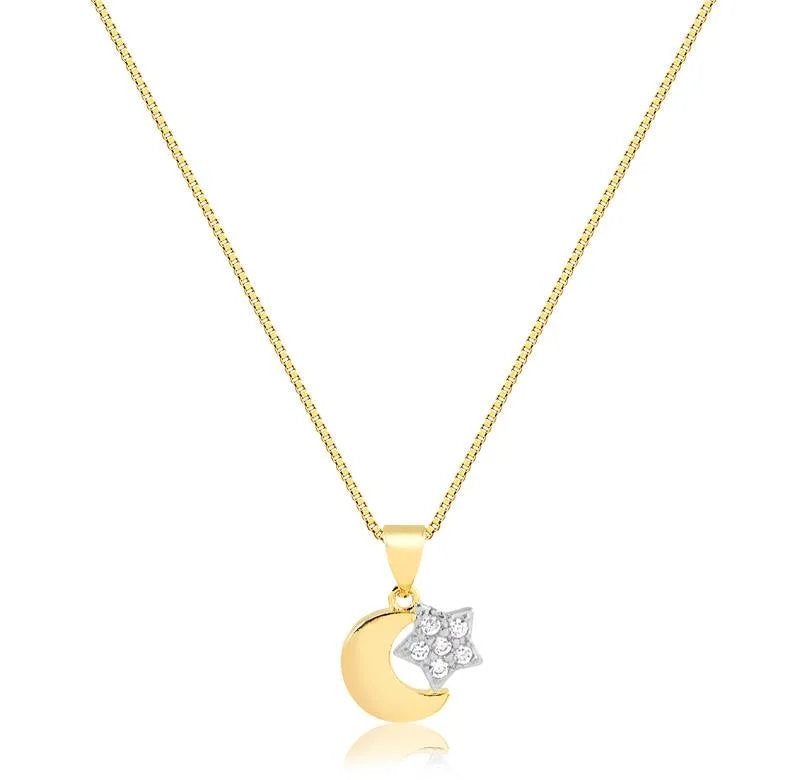 Cadena Con Dije Luna Enchapado