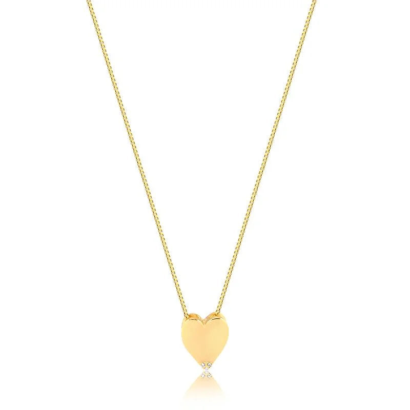 Cadena Con Dije Corazon Enchapado