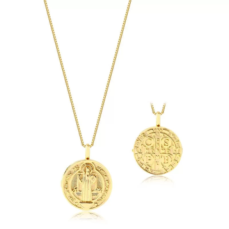 Cadena relicario San Benito