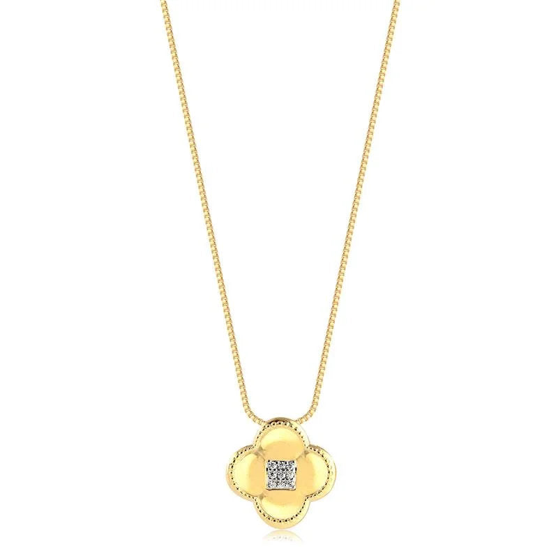 Cadena Con Dije Flor Enchapado