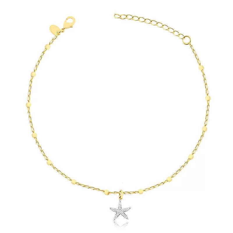 Tobillera Dije Estrella Enchapado