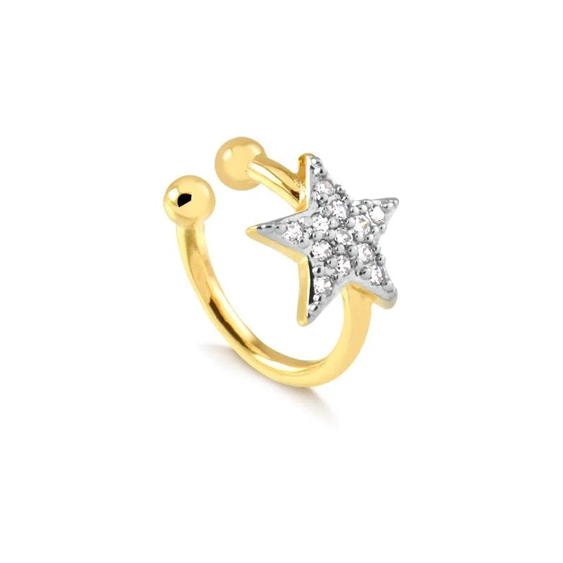 Aro Cartilago Estrella Enchapado