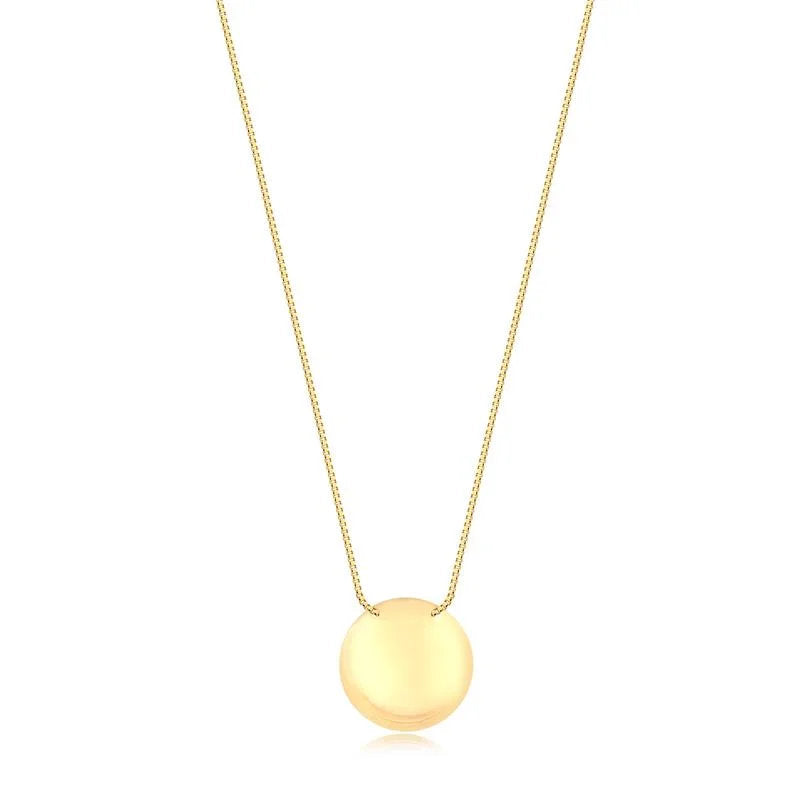 Cadena Con Dije Circulo Enchapado
