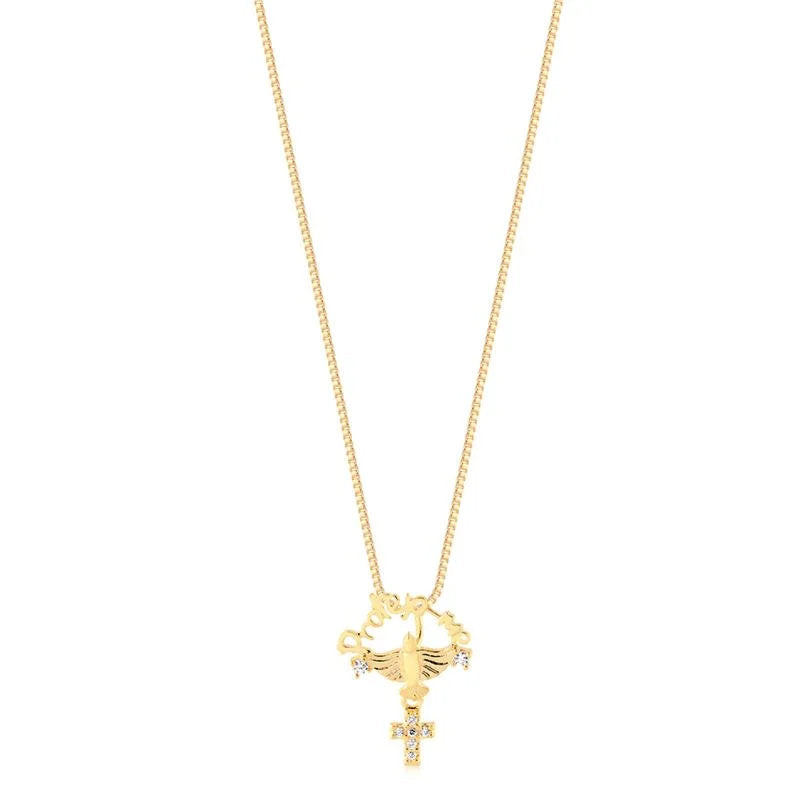 Cadena Con Dije Espiritu Santo Enchapado