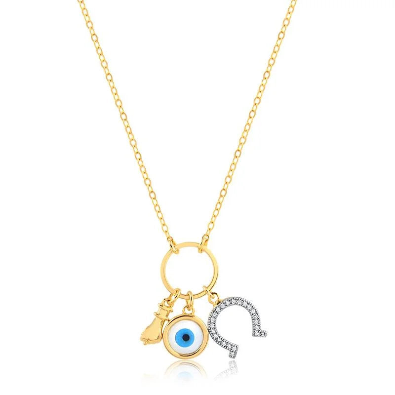 Cadena Con Dije Ojo Enchapado