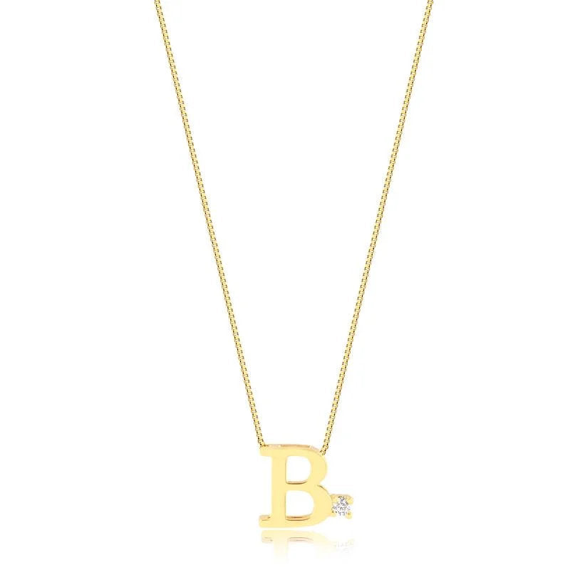 Cadena Con Dije Inicial B Enchapado