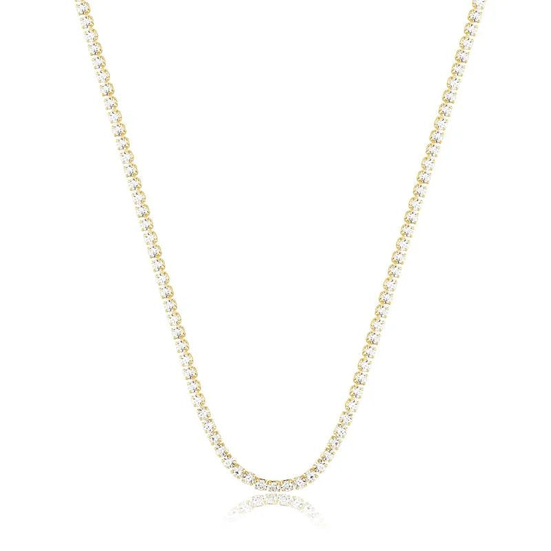 Choker Piedra Blanca Enchapado