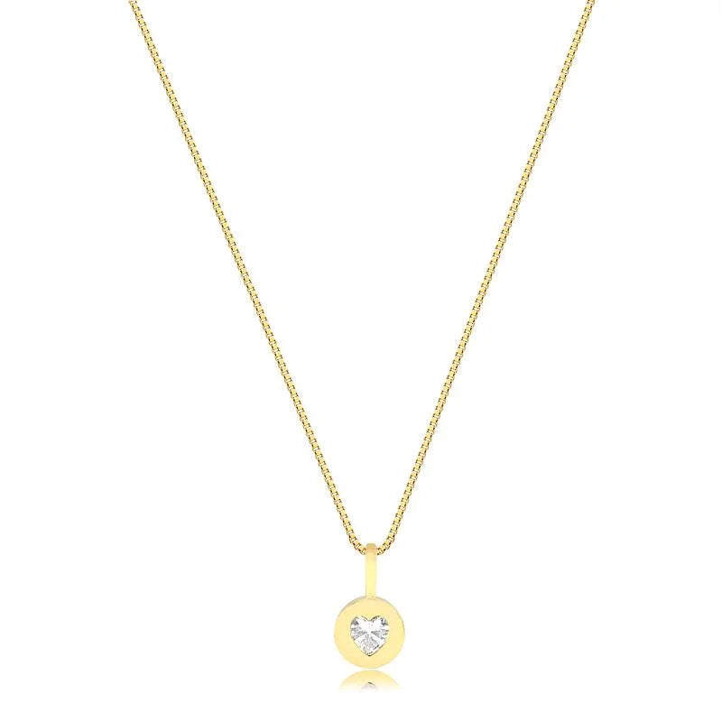 Cadena Con Dije Corazon Enchapado