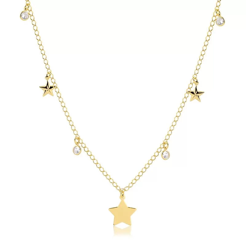 Cadena estrellas con piedras