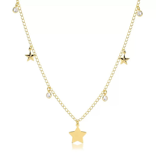 Cadena estrellas con piedras