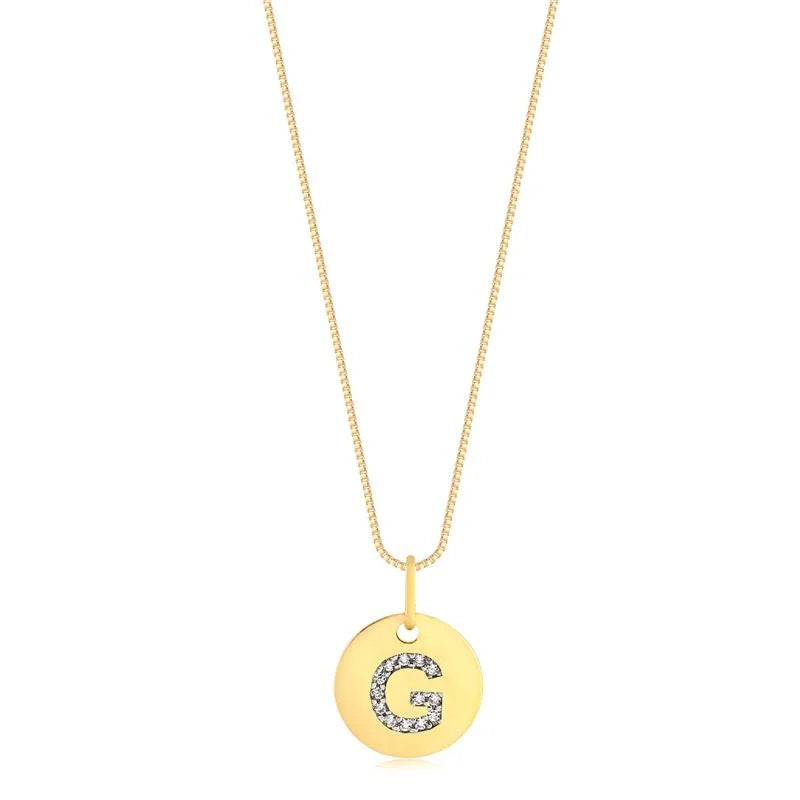 Cadena Con Dije Inicial G Enchapado