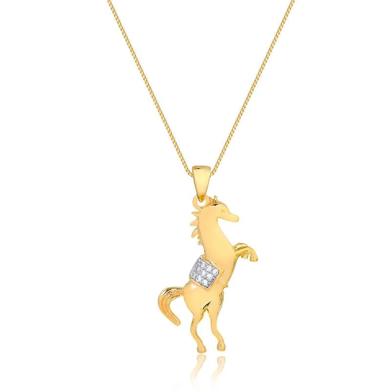 Cadena Con Dije Caballo Enchapado