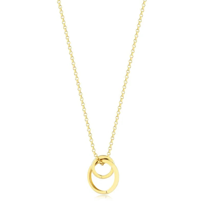 Cadena Con Dije Circulo Enchapado