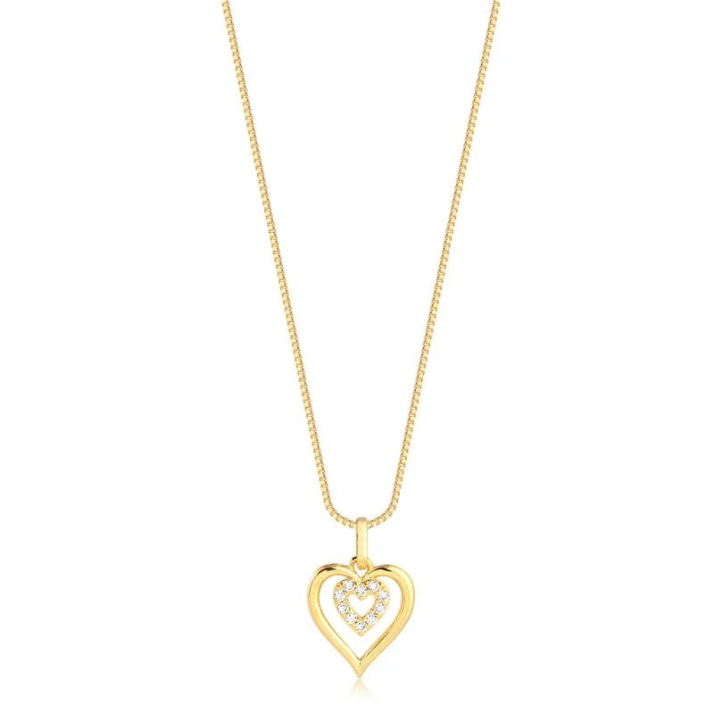Cadena Con Dije Corazon Enchapado