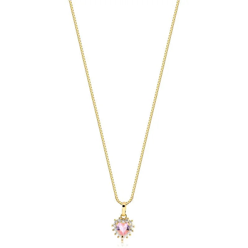 Cadena Con Dije Corazon Enchapado