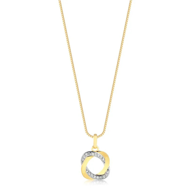 Cadena Con Dije Circulo Enchapado