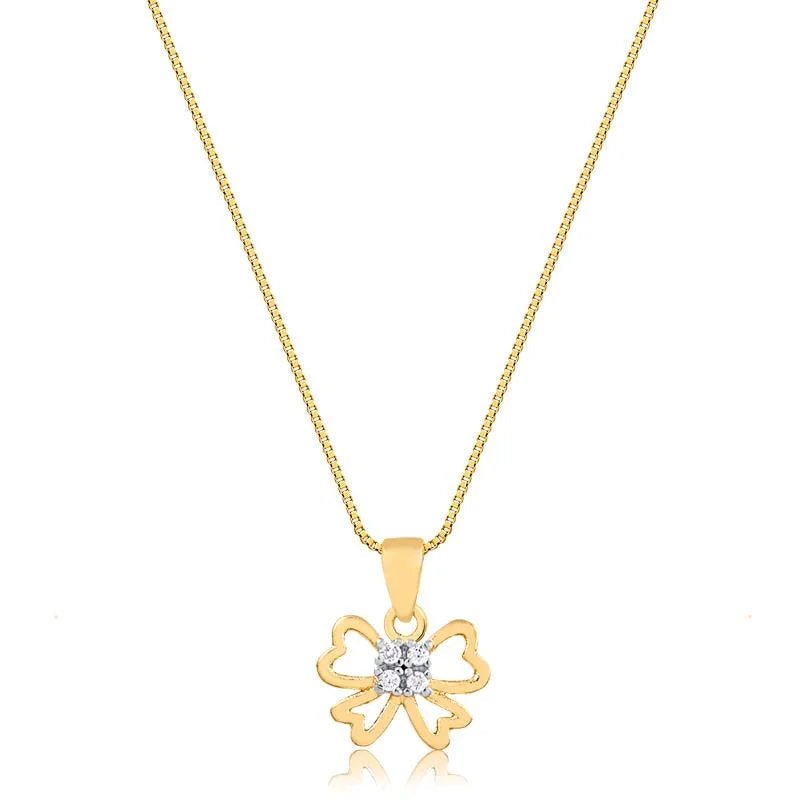 Cadena Con Dije Moñito Enchapado