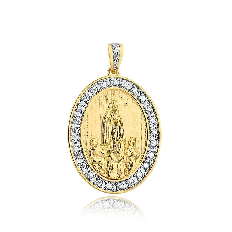 Cadena Con Dije Virgen De Fatima Enchapado