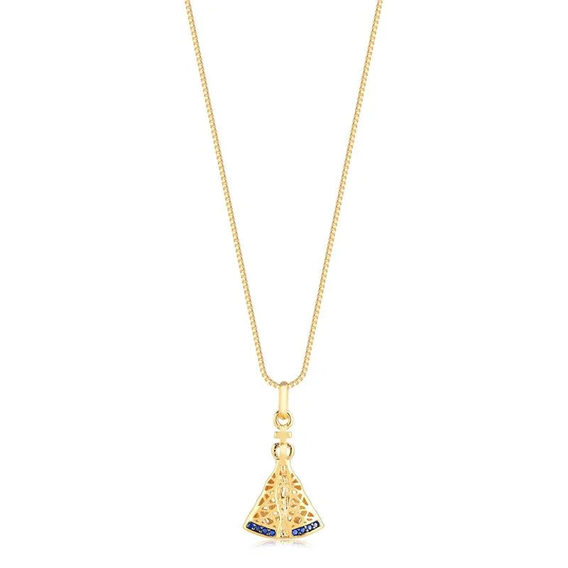 Cadena Con Dije Virgen Enchapado