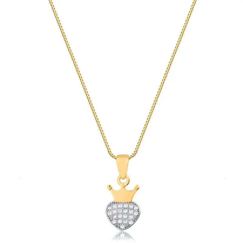 Cadena Con Dije Corazon Enchapado