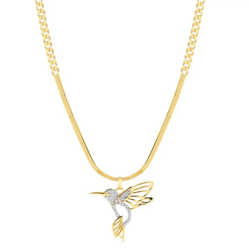 Cadena Con Dije Colibri Enchapado