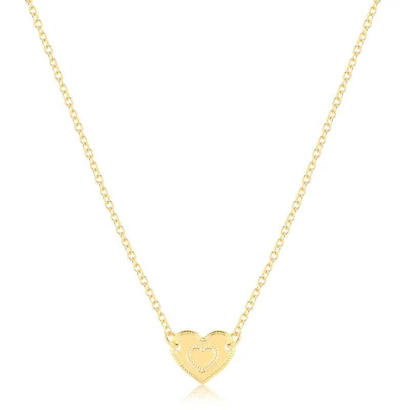 Cadena Con Dije Corazon Enchapado