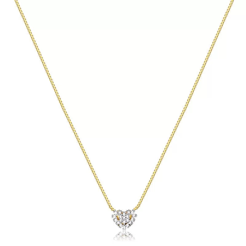 Cadena corazon zircones