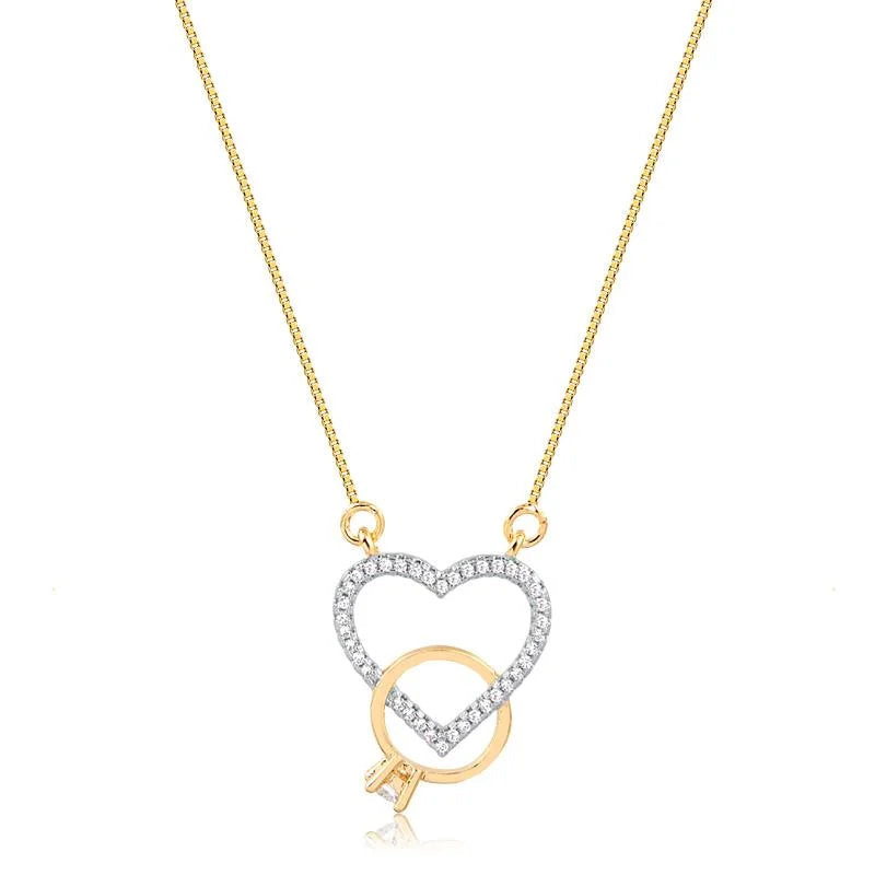 Cadena Con Dije Corazon Enchapado