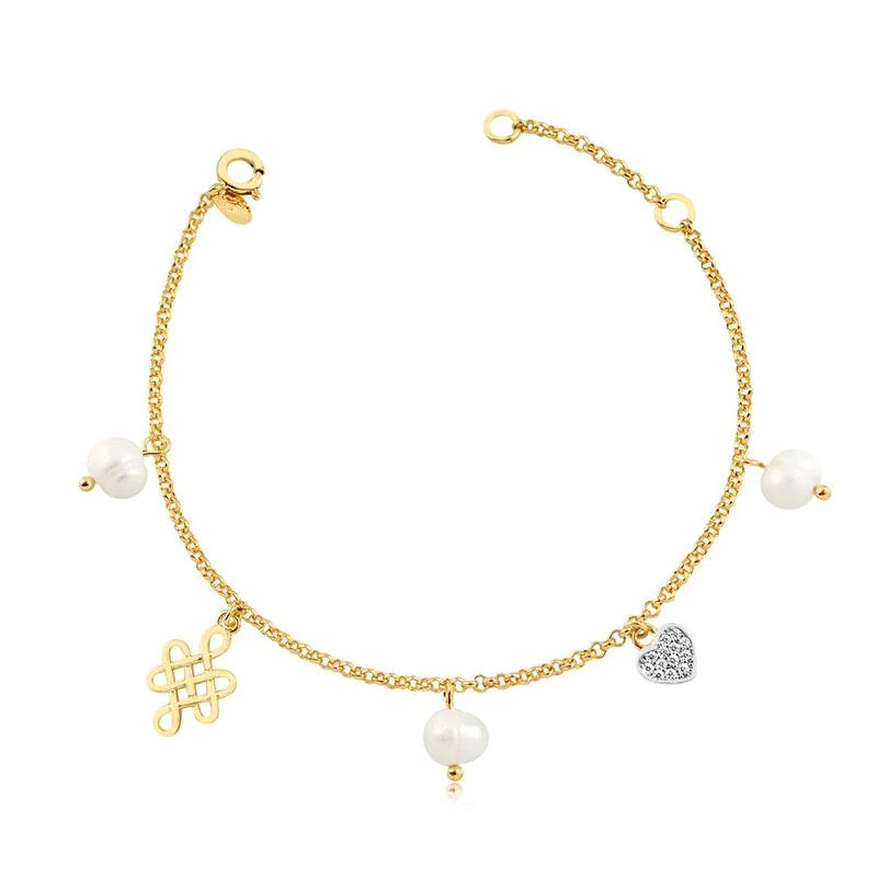 Pulsera Con Dije Enchapado