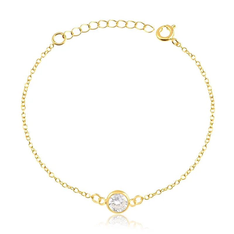 Pulsera Con Piedra Enchapado