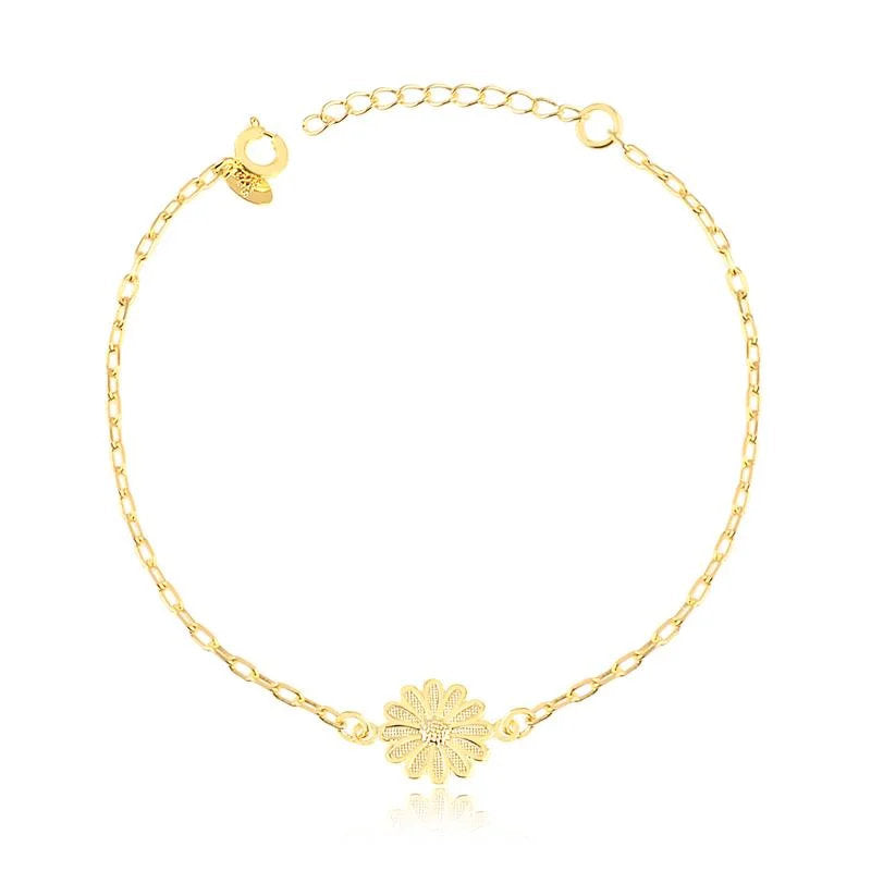 Pulsera Con Dije Hoja Trebol Enchapado