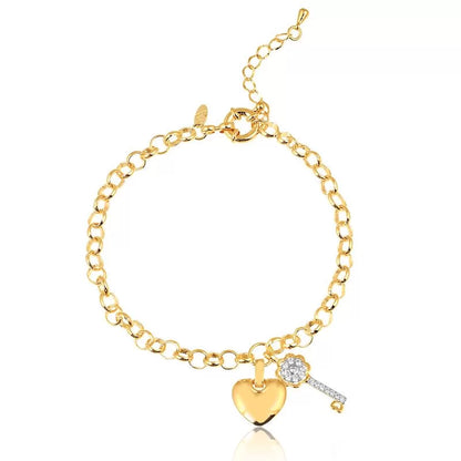 Pulsera llave y corazon