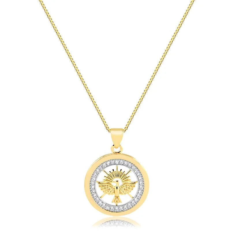 Cadena Con Dije Espiritu Santo Enchapado