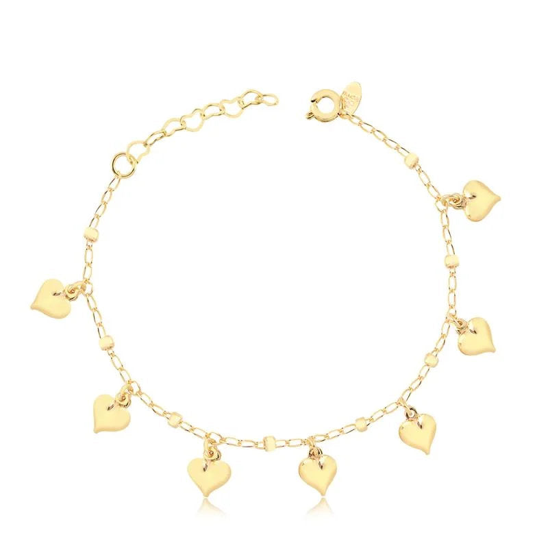 Pulsera Dije Corazon Enchapado